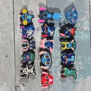 Lot of 15 Stitch Croc Charms Jibbitzs